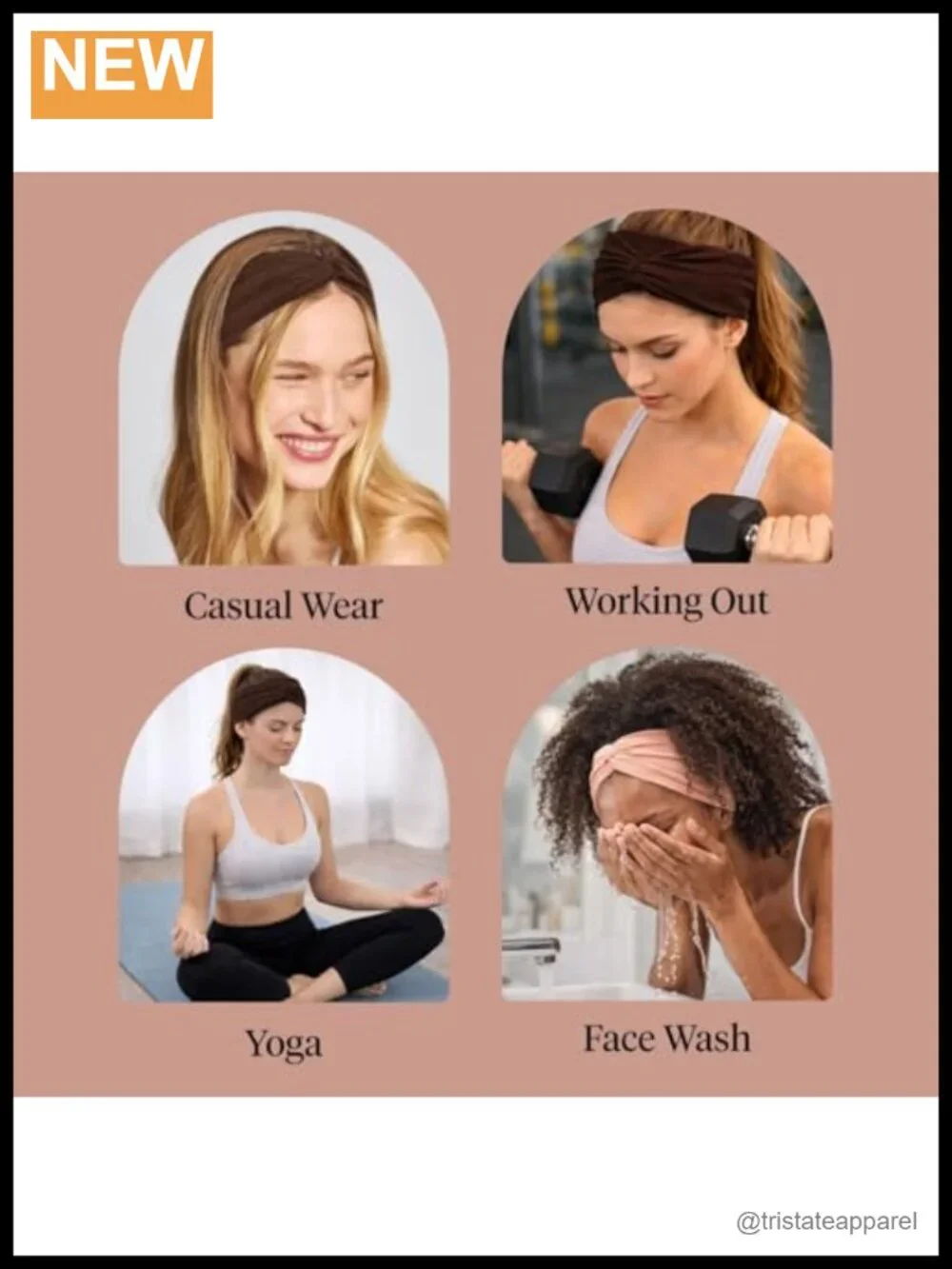 Non Slip Wide Headbands for Women Stretchy Hair Bands 2 Pack